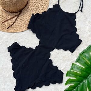 Marysia Mott Cut Out Maillot One Piece Swimsuit in Black